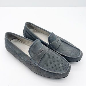 Geox Light Blue Suede Driving Loafers